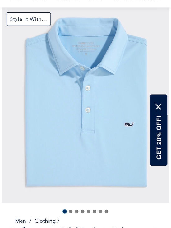 Vineyard Vines Other - Vineyard Vines Men’s Sky Blue Performance Polo with Whale Logo